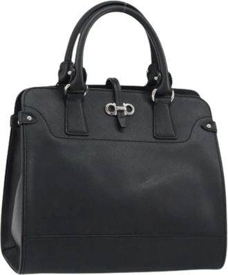 Ferragamo Pre-owned Handbags, female, Black, Size: ONE SIZE Pre-owned Leather handbags