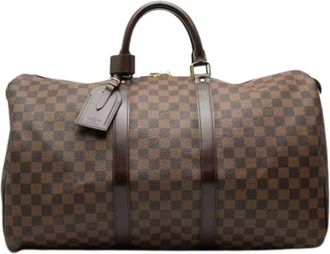 Louis Vuitton Pre-owned Weekend Bags, female, Brown, Size: ONE SIZE Pre-owned Fabric Travel Bag