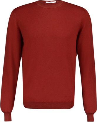 Boglioli Maroon Crew Neck Katoenen Sweatshirt - Heren - Sweatshirts - Bruin - 2XL - Katoen - Hoodies & sweatvesten