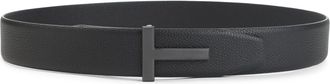 Tom Ford Black Calf Leather Belt-Uomo