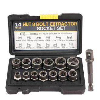 OEM Juego De 14 Piezas De Extractores De Tornillos, Extractores De Tornillos Y Herramientas Antirrobo Para La Extracci&oacute;n De Tornillos Con Manguito Desliza