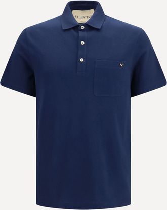Valentino Cotton piqu&eacute; Polo with VLogo Male S