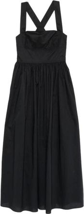 Matteau Maxi Dresses, female, Black, Size: XL Square Neck Maxi Dress