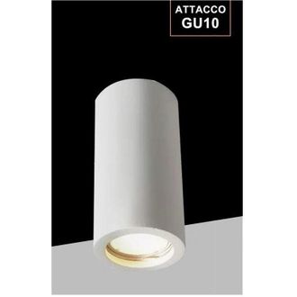 Trade Shop Trade Shop Traesio - Trade Shop - Porta Faretto Applique Da Soffitto In Gesso Verniciabile Cilindro Gu10 Gs-c140-t