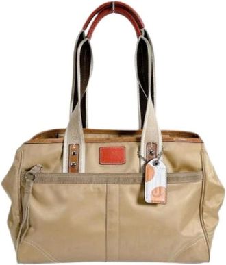 Coach Pre-owned Handbags, female, Beige, Size: ONE SIZE Pre-owned Signature Tote Bag