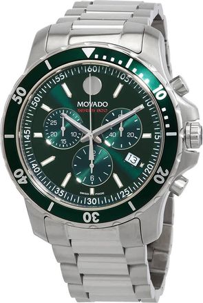 Movado Series 800 Chronograph Quartz Green Dial Mens Watch 2600179