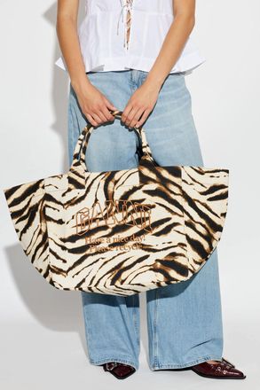 Ganni Animal Motif Bag, Womens, Brown