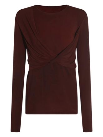 Uma Wang twisted-draped top - Red