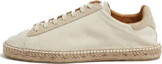 Lardini Schoenen, Heren, Beige, 43 EU, Katoen, Espadrilles met veters
