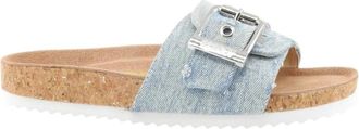 Colors Of California Bio 503 Slide - Dames - Sandalen - Blauw - 41 EU - Leer - Schoenen