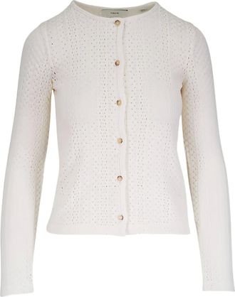 Vince Cardigan in maglia traforata - Bianco