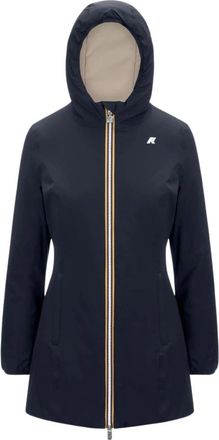 K-Way Denise St Warm Double Parka - Dames - Parka Jassen - Blauw - XL - Polyester - Jassen