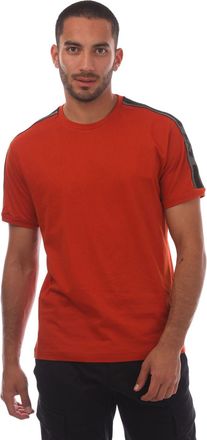 Emporio Armani Mens Emporio Armani Logo Series Cotton-Jersey T-Shirt in Orange - Size X-Large