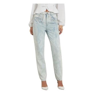 Guess Slim Fit Jeans, female, Blue, W30, Mom Jeans Light Blue