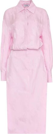 The Attico Charla Shirtdress - Dames - Shirt Kleedjes - Roze - XS - Polyester - Kleedjes