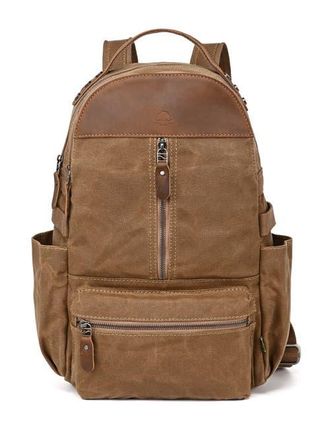 TSD Brand Mountain Leaf Durable Outdoor Utility Backpack in Camel at Nordstrom