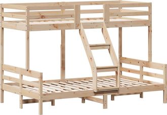 vidaXL Litera De Madera Maciza De Pino 80x200/120x200 Cm Vidaxl