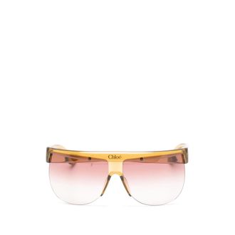 Chlo&eacute; Gradient Geometric-frame Sunglasses
