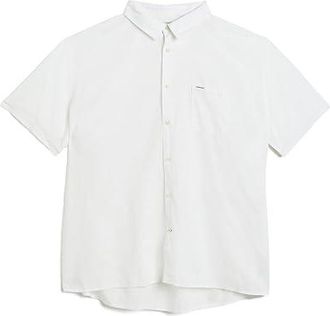 Barbour Nelson Short Sleeve Summer Fit Shirt Mens Long Sleeve Button Up White : 2XL, Cotton/Linen