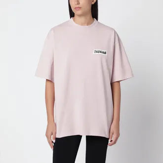 Balenciaga T-shirt Masking Tape rosa in cotone