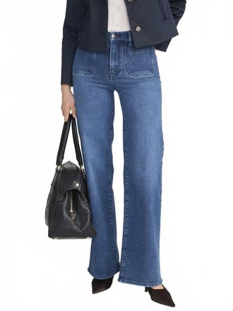 Frame Denim Le Slim Palazzo Modernist Pocket Jean In Iberia