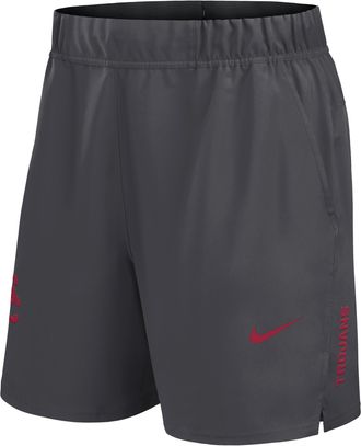 Nike USC Primetime Victory Primary Logo Mens Nike Mens Dri-FIT College Shorts in Grey | 01NA06FSCJ-TXS