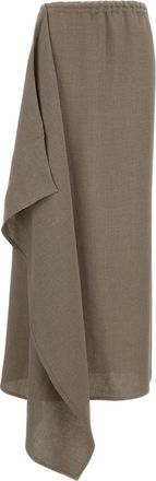 Dusan Beige Long Sarong Skirt