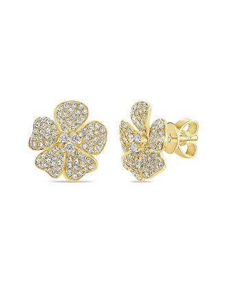 Sabrina Designs 14K 0.57 Ct. Tw. Diamond Flower Earrings
