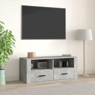 vidaXL Vidaxl - Mueble Para Tv Contrachapada Gris Hormig&oacute;n 100x35x40 Cm