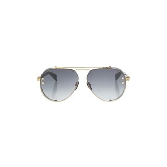 Balmain Capitaine Zonnebril - unisex - Zonnebrillen - Zwart - ONE Size - Leer - Accessoires
