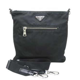 Prada Pre-owned Cross Body Bags, unisex, Black, Size: ONE SIZE Pre-owned Vintage Shoulder Bag