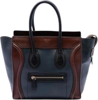 Celine Pre-owned Mini Luggage Tote Bag - Dames - Vintage Shopper - Veelkleurig - ONE Size - Leer - Vintage