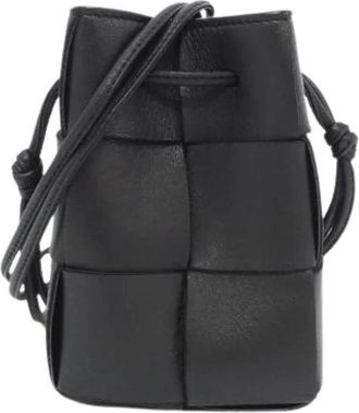 Bottega Veneta Bolso de Hombro de Cordero Pre-owned - Pre-owned - Mujer - Negro - ONE SIZE
