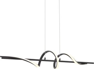 QAZQA Qazqa L&aacute;mpara Colgante De Dise&ntilde;o Negra De 110 Cm Con Led