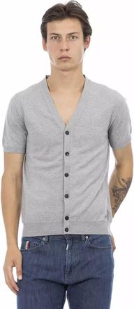 Baldinini Gray Cotton Men Mens Sweater