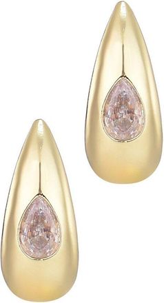Adornia Adornia 14K Plated Crystal Pear Crystal Stone Teardrop Stud Earrings