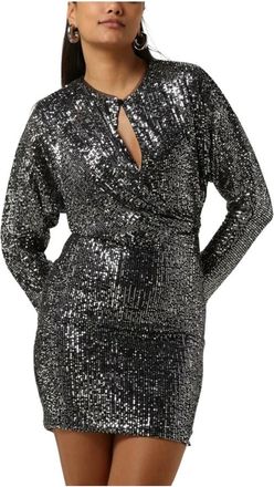 Ibana Korte Jurk - Dames - Korte kleedjes - Grijs - M - Polyester - Kleedjes