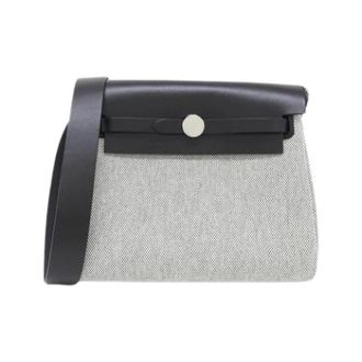 Herm&egrave;s Pre-owned Vintage Canvas Shoulder Bag - Dames - Pre-owned - Zwart - Maat: ONE Size