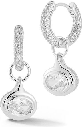 Glaze Jewelry Huggie Drop Earrings in Silver at Nordstrom Rack