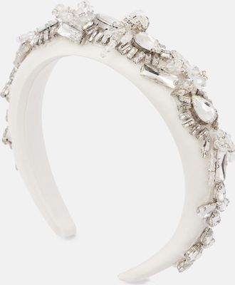 Self Portrait Cerchietto in raso con cristalli