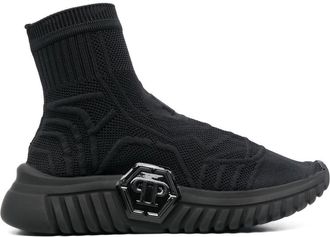 Philipp Plein Runner low-top sneakers - unisex - Polyurethane/Polyester/Calf Leather/Synthetic Rubber - 40 - Black