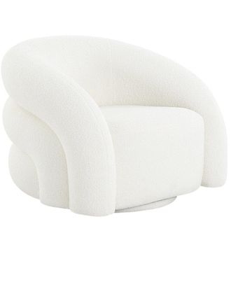 Pasargad Home Azzurro Fabric Swivel Base Lounge Chair