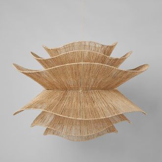 Maisons du monde Pantalla de l&aacute;mpara de techo de cuerdas de yute