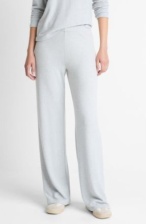 Vince Cozy Wide Leg Pants in Heather Pale Grey at Nordstrom, Size Xx-Small