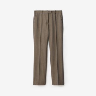 Burberry Moulin&eacute; Wool Tailored Trousers