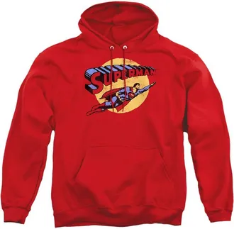 Gildan Superman Fly By Adult Pull Over Hoodie / Hooded Sweatshirt