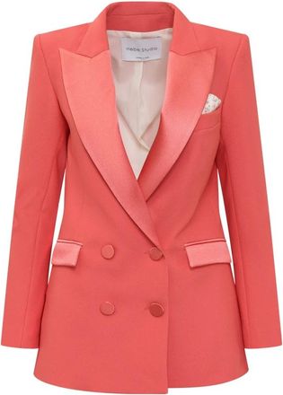 Hebe Studio Blazer met lange mouwen - Dames - Blazers - Roze - M - Jassen