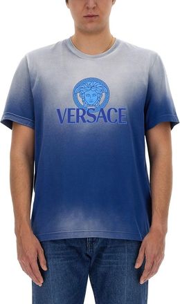 Versace T-Shirt With Logo-Uomo