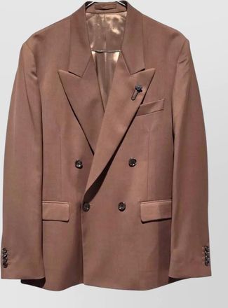 Lardini mens double breasted suit jacket reg