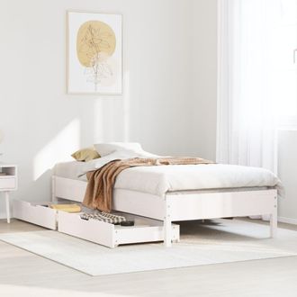 Berkfield Home Bed Frame without Mattress White 90x200 cm Solid Wood Pine